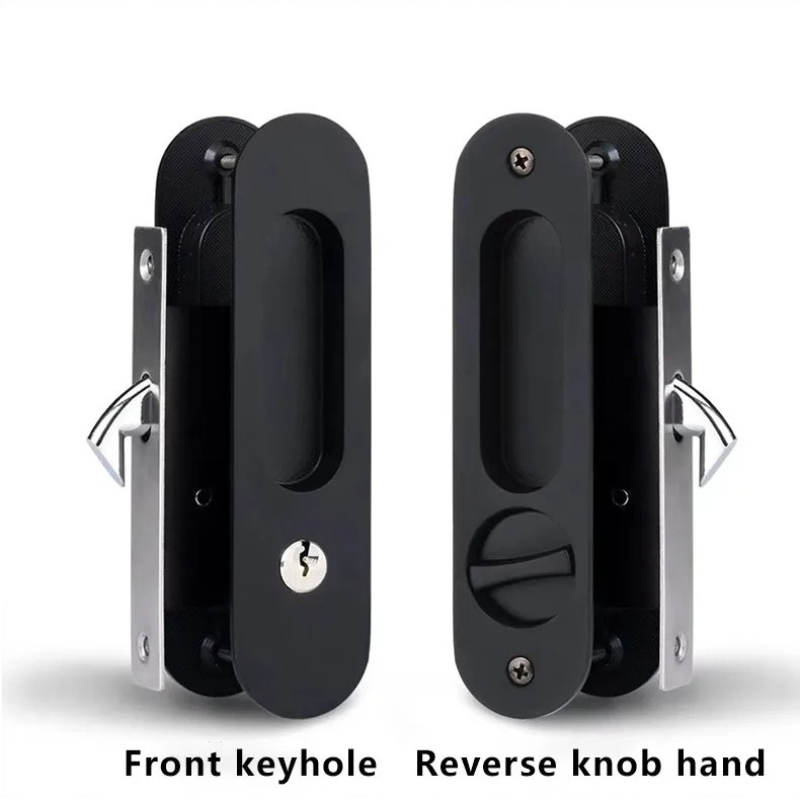 Zinc Furniture Hardware - Sürgülü Kapı Kilidi, Gizli Ahşap Kapı