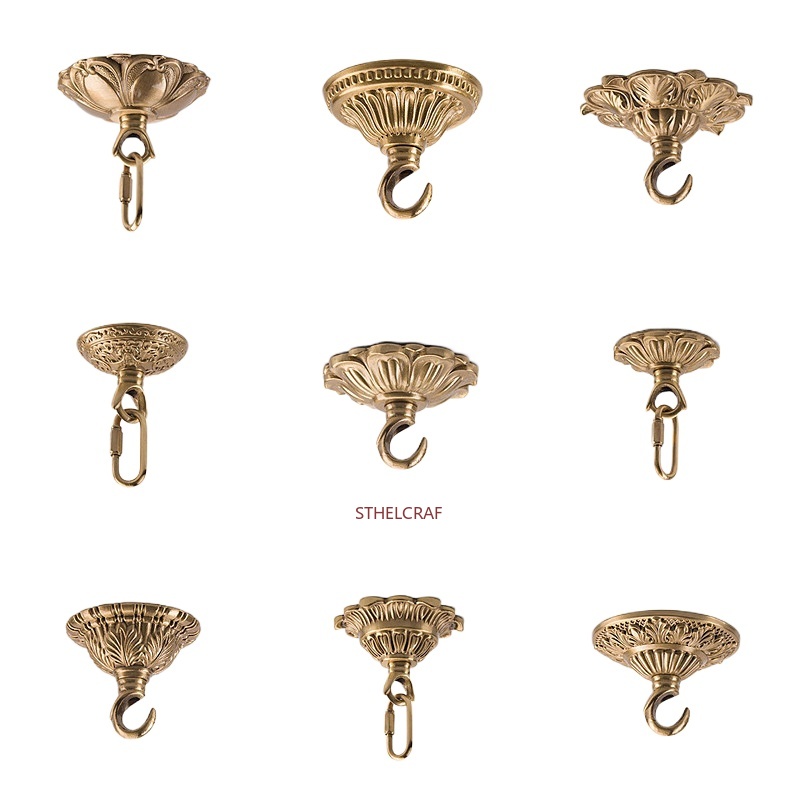 Zinc Furniture Hardware - 1 adet High-end pirinç kanca ev