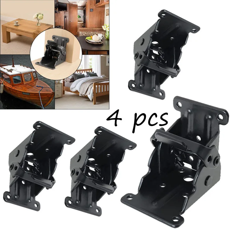 Furniture Hardware For Legs - 4 adet Demir Katlanır Destek Çerçevesi