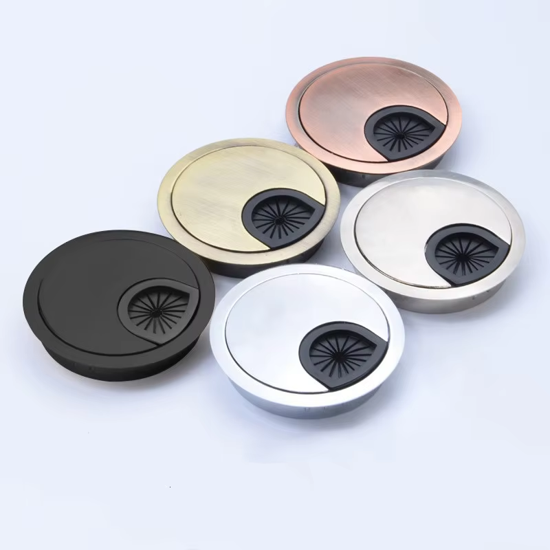 Zinc Furniture Hardware - Çinko Alaşımlı Yuvarlak Kablo Deliği Kapatma
