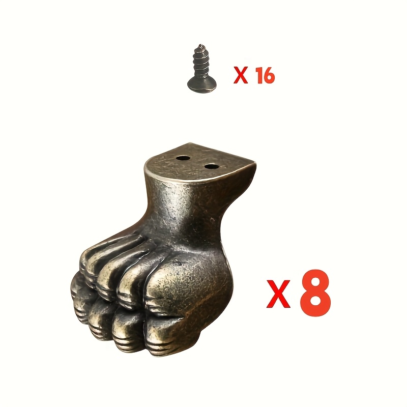 Furniture Hardware For Legs - 8 adet Antika Ayak Pirinç Takı