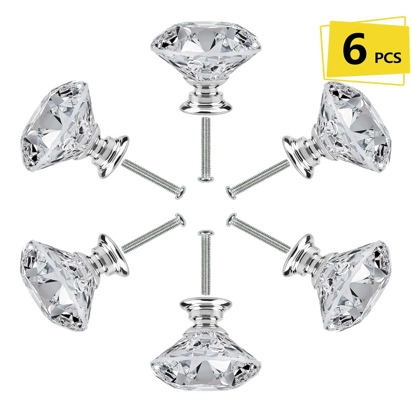 Furniture Hardware Supplies - 6 adet dolap topuzu vidalı 30mm