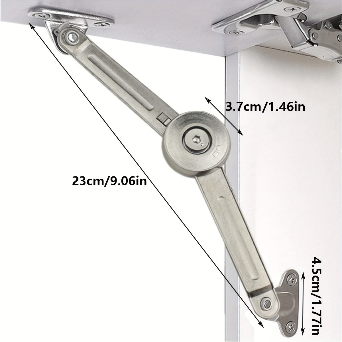 Soft Close Hinge - Saten Nikel Katlanır Kapak Destek Menteşesi