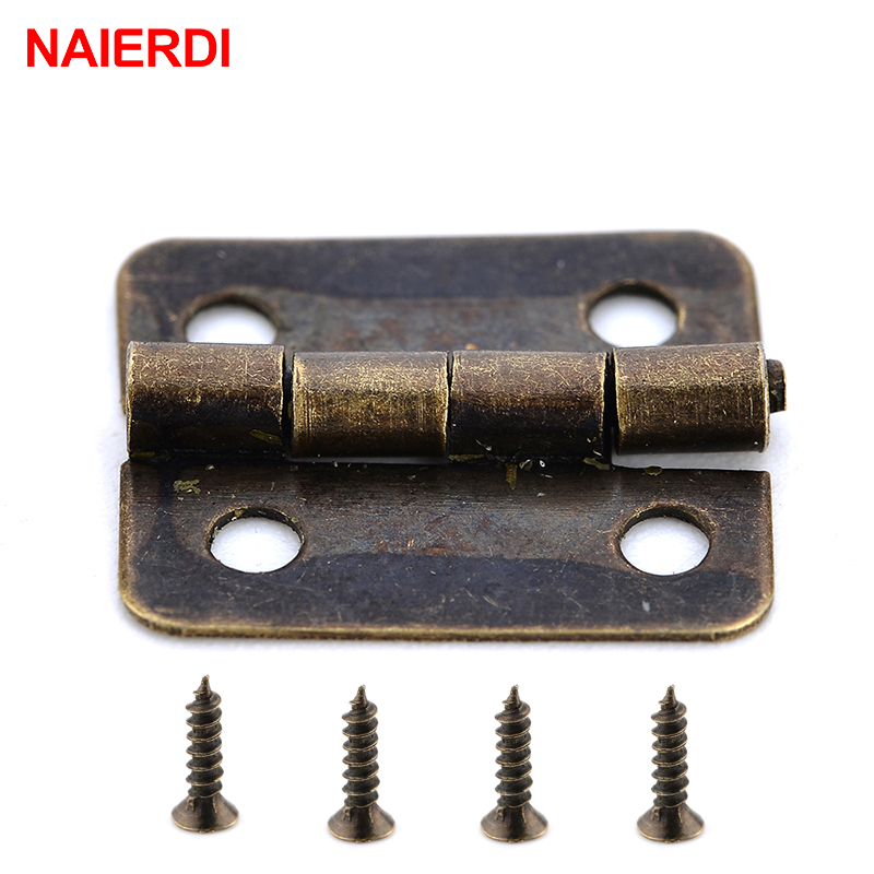 Furniture Hardware Vintage - 50 adet NAIERDI antika menteşe Mini