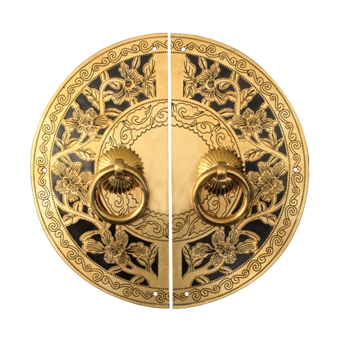 Furniture Hardware Vintage - Vintage Pirinç Mandal Plaka Kolu Çekme