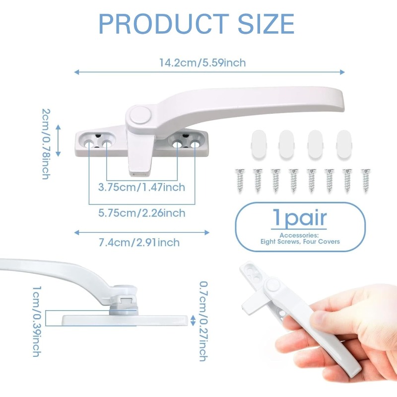 Cam pencere kilit kolu 2 adet  - Zinc Furniture Hardware incelemesi ve fiyatı