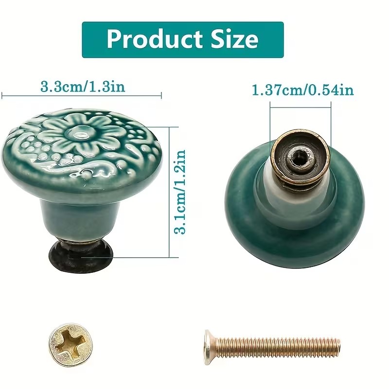 12 adet Seramik Dolap Topuzlar - Furniture Hardware Supplies incelemesi ve fiyatı