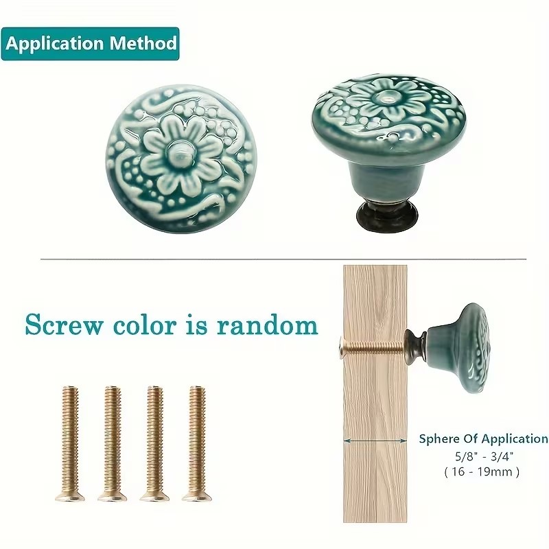 12 adet Seramik Dolap Topuzlar - Furniture Hardware Supplies incelemesi ve fiyatı