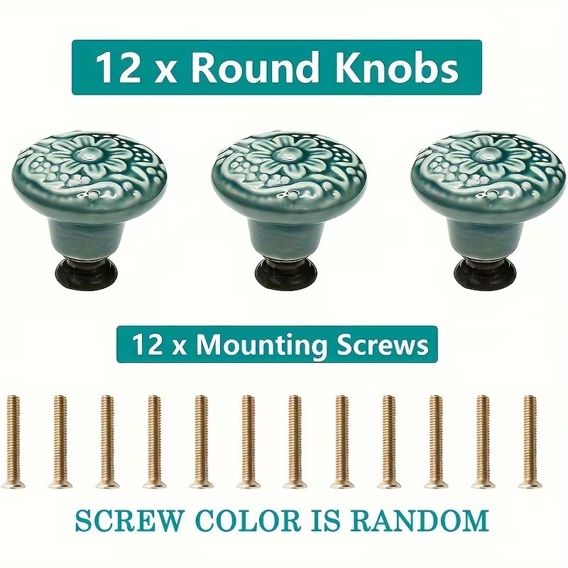 12 adet Seramik Dolap Topuzlar - Furniture Hardware Supplies incelemesi ve fiyatı