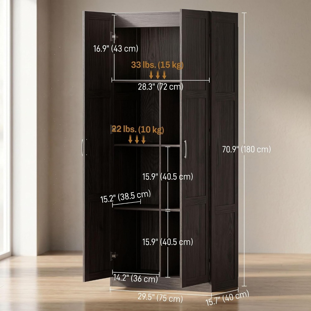 HOMCOM 71 inç Yüksekliğinde 4  - Soft Close Hinge incelemesi ve fiyatı
